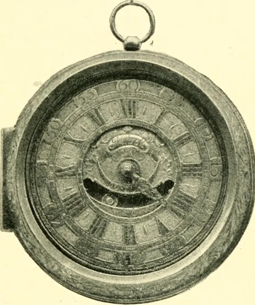 An illustration from Old clocks and watches & their makers, being an historical and descriptive account of the different styles of clocks and watches of the past, in England and abroad, to which is added a list of ten thousand makers, 1904, leaf 246