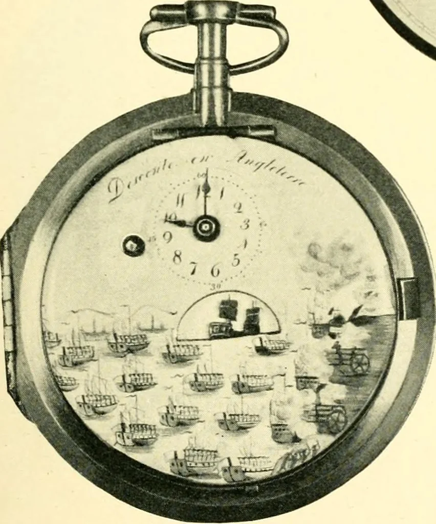 An illustration from Old clocks and watches & their makers, being an historical and descriptive account of the different styles of clocks and watches of the past, in England and abroad, to which is added a list of ten thousand makers, 1904, leaf 248