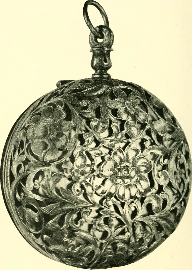 An illustration from Old clocks and watches & their makers, being an historical and descriptive account of the different styles of clocks and watches of the past, in England and abroad, to which is added a list of ten thousand makers, 1904, leaf 257