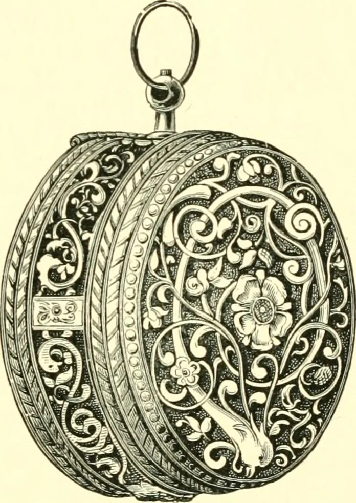 An illustration from Old clocks and watches & their makers, being an historical and descriptive account of the different styles of clocks and watches of the past, in England and abroad, to which is added a list of ten thousand makers, 1904, leaf 268