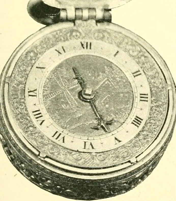 An illustration from Old clocks and watches & their makers, being an historical and descriptive account of the different styles of clocks and watches of the past, in England and abroad, to which is added a list of ten thousand makers, 1904, leaf 278