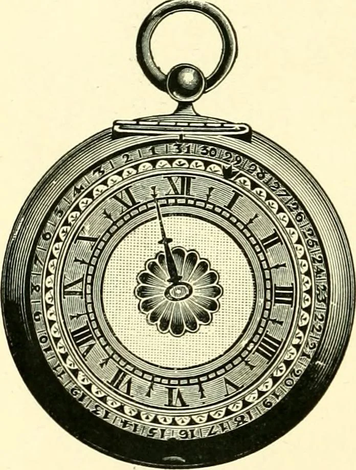An illustration from Old clocks and watches & their makers, being an historical and descriptive account of the different styles of clocks and watches of the past, in England and abroad, to which is added a list of ten thousand makers, 1904, leaf 283