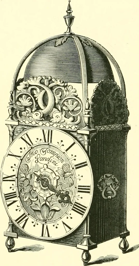 An illustration from Old clocks and watches & their makers, being an historical and descriptive account of the different styles of clocks and watches of the past, in England and abroad, to which is added a list of ten thousand makers, 1904, leaf 285
