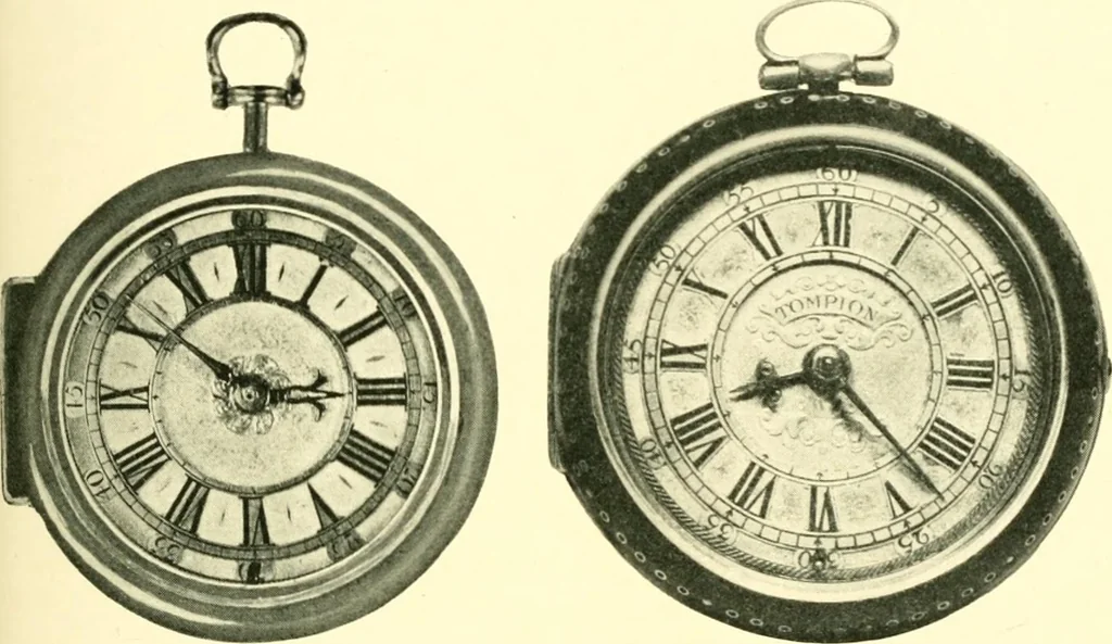 An illustration from Old clocks and watches & their makers, being an historical and descriptive account of the different styles of clocks and watches of the past, in England and abroad, to which is added a list of ten thousand makers, 1904, leaf 286