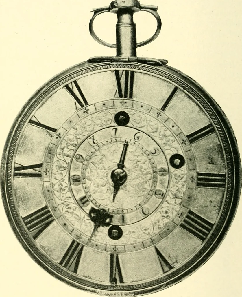An illustration from Old clocks and watches & their makers, being an historical and descriptive account of the different styles of clocks and watches of the past, in England and abroad, to which is added a list of ten thousand makers, 1904, leaf 289