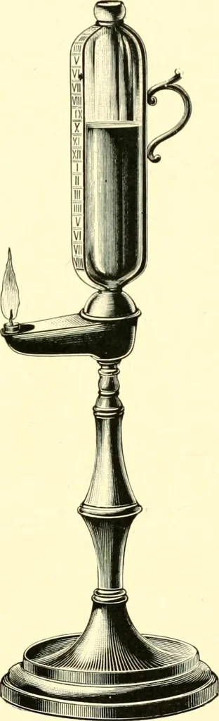 An illustration from Old clocks and watches & their makers, being an historical and descriptive account of the different styles of clocks and watches of the past, in England and abroad, to which is added a list of ten thousand makers, 1904, leaf 30
