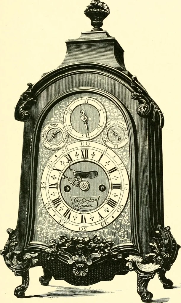 An illustration from Old clocks and watches & their makers, being an historical and descriptive account of the different styles of clocks and watches of the past, in England and abroad, to which is added a list of ten thousand makers, 1904, leaf 302