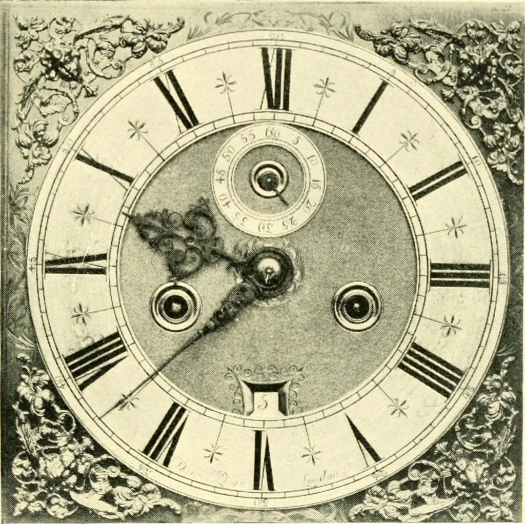 An illustration from Old clocks and watches & their makers, being an historical and descriptive account of the different styles of clocks and watches of the past, in England and abroad, to which is added a list of ten thousand makers, 1904, leaf 308