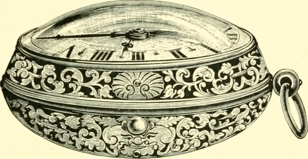 An illustration from Old clocks and watches & their makers, being an historical and descriptive account of the different styles of clocks and watches of the past, in England and abroad, to which is added a list of ten thousand makers, 1904, leaf 322