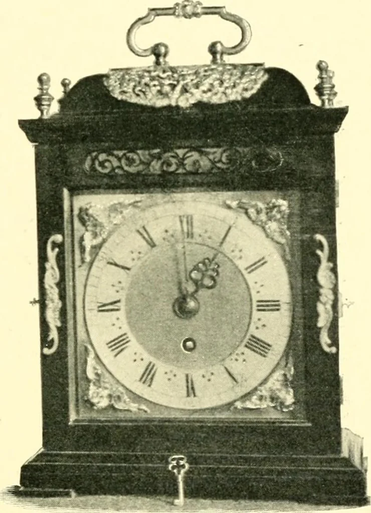 An illustration from Old clocks and watches & their makers, being an historical and descriptive account of the different styles of clocks and watches of the past, in England and abroad, to which is added a list of ten thousand makers, 1904, leaf 324
