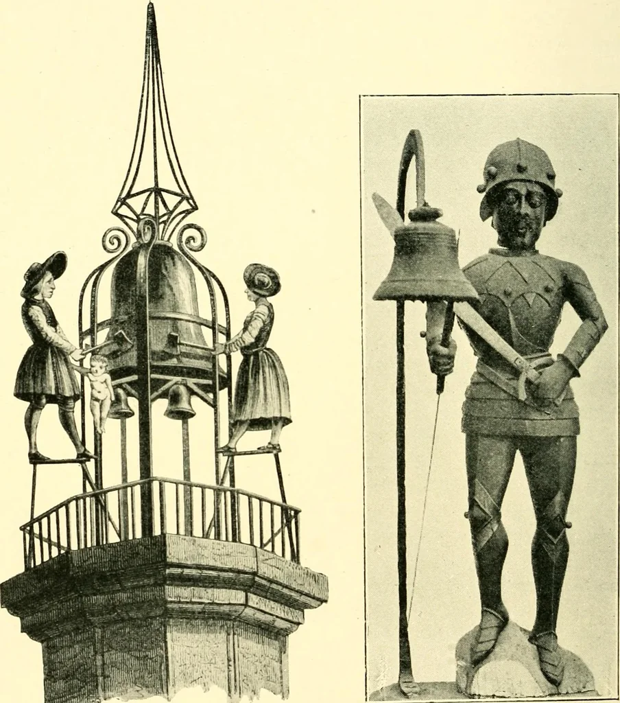 An illustration from Old clocks and watches & their makers, being an historical and descriptive account of the different styles of clocks and watches of the past, in England and abroad, to which is added a list of ten thousand makers, 1904, leaf 35