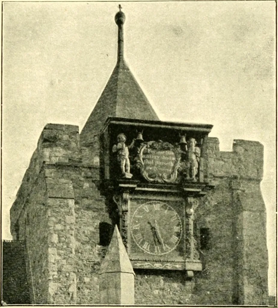 An illustration from Old clocks and watches & their makers, being an historical and descriptive account of the different styles of clocks and watches of the past, in England and abroad, to which is added a list of ten thousand makers, 1904, leaf 36