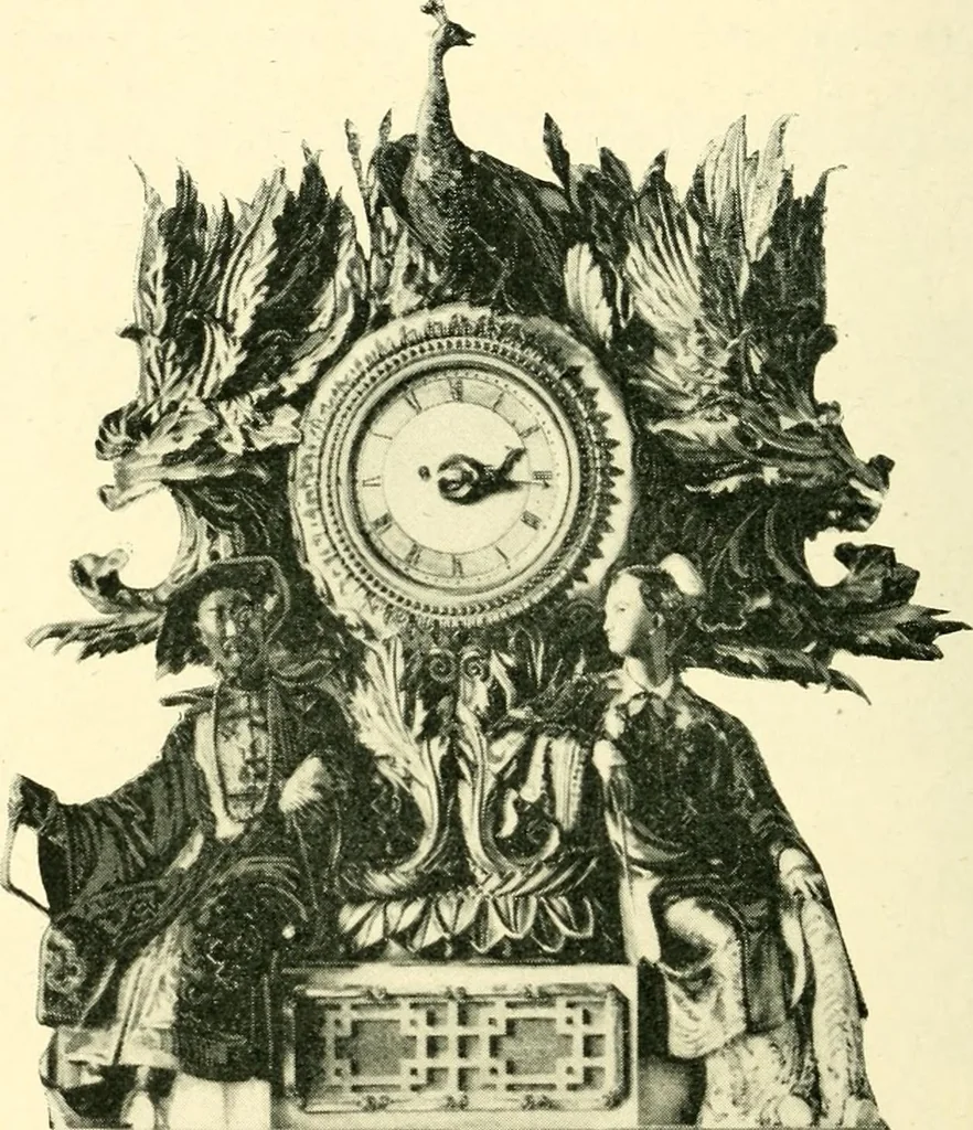 An illustration from Old clocks and watches & their makers, being an historical and descriptive account of the different styles of clocks and watches of the past, in England and abroad, to which is added a list of ten thousand makers, 1904, leaf 365