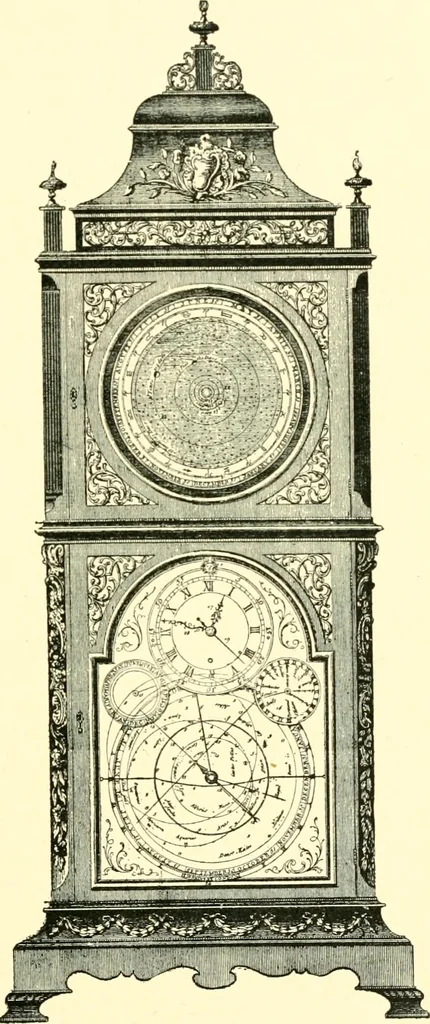 An illustration from Old clocks and watches & their makers, being an historical and descriptive account of the different styles of clocks and watches of the past, in England and abroad, to which is added a list of ten thousand makers, 1904, leaf 372