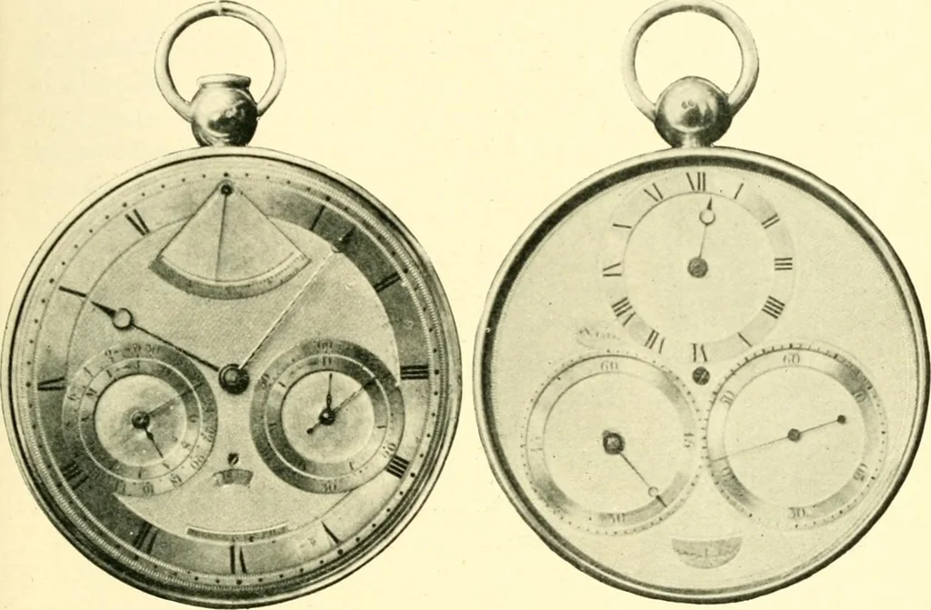 An illustration from Old clocks and watches & their makers, being an historical and descriptive account of the different styles of clocks and watches of the past, in England and abroad, to which is added a list of ten thousand makers, 1904, leaf 378