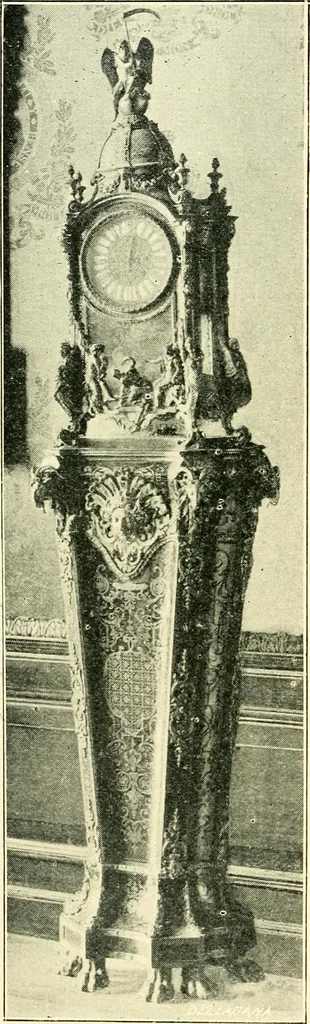 An illustration from Old clocks and watches & their makers, being an historical and descriptive account of the different styles of clocks and watches of the past, in England and abroad, to which is added a list of ten thousand makers, 1904, leaf 395