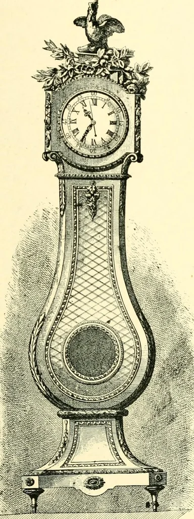 An illustration from Old clocks and watches & their makers, being an historical and descriptive account of the different styles of clocks and watches of the past, in England and abroad, to which is added a list of ten thousand makers, 1904, leaf 402