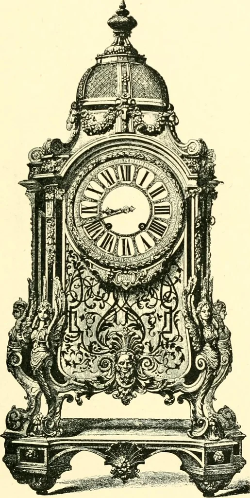 An illustration from Old clocks and watches & their makers, being an historical and descriptive account of the different styles of clocks and watches of the past, in England and abroad, to which is added a list of ten thousand makers, 1904, leaf 404