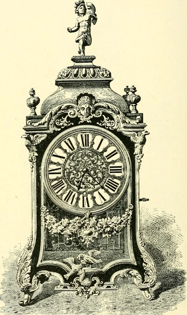An illustration from Old clocks and watches & their makers, being an historical and descriptive account of the different styles of clocks and watches of the past, in England and abroad, to which is added a list of ten thousand makers, 1904, leaf 407