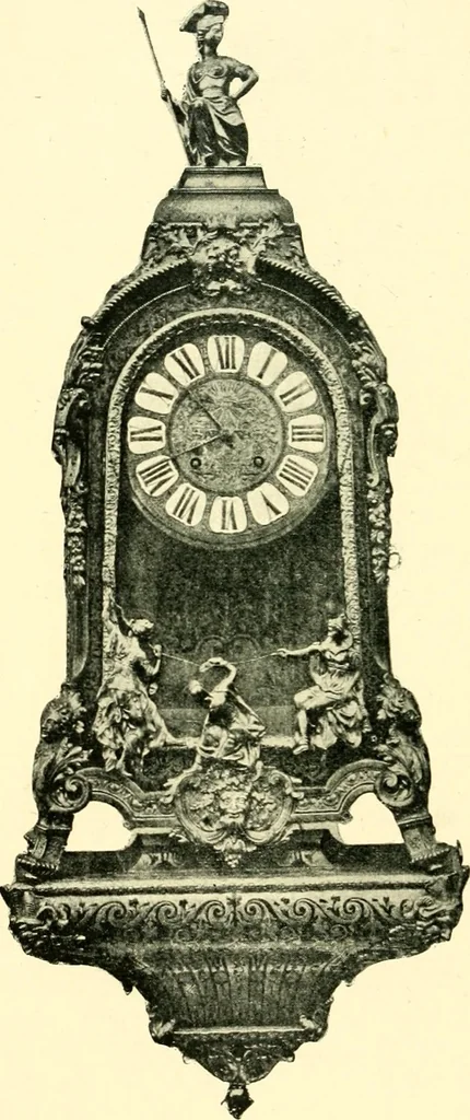 An illustration from Old clocks and watches & their makers, being an historical and descriptive account of the different styles of clocks and watches of the past, in England and abroad, to which is added a list of ten thousand makers, 1904, leaf 409