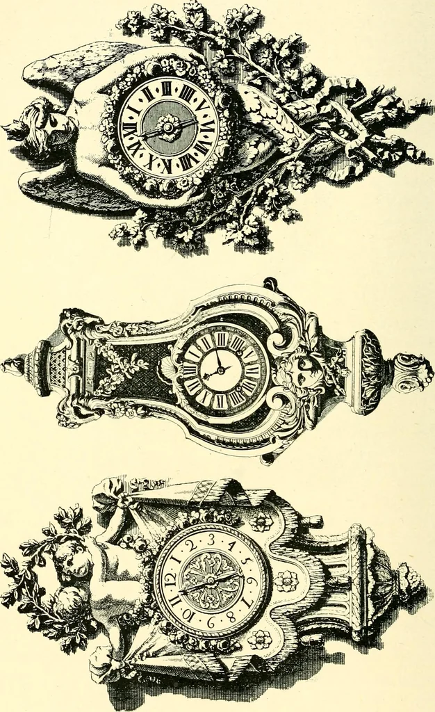 An illustration from Old clocks and watches & their makers, being an historical and descriptive account of the different styles of clocks and watches of the past, in England and abroad, to which is added a list of ten thousand makers, 1904, leaf 413
