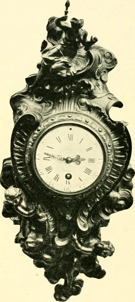 An illustration from Old clocks and watches & their makers, being an historical and descriptive account of the different styles of clocks and watches of the past, in England and abroad, to which is added a list of ten thousand makers, 1904, leaf 415