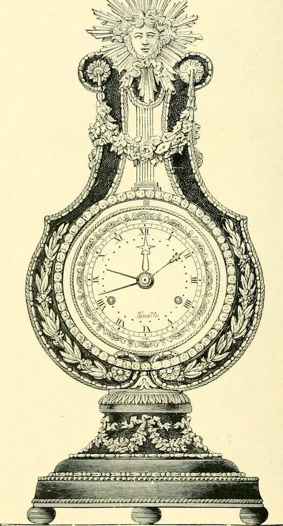 An illustration from Old clocks and watches & their makers, being an historical and descriptive account of the different styles of clocks and watches of the past, in England and abroad, to which is added a list of ten thousand makers, 1904, leaf 425