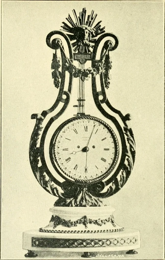 An illustration from Old clocks and watches & their makers, being an historical and descriptive account of the different styles of clocks and watches of the past, in England and abroad, to which is added a list of ten thousand makers, 1904, leaf 426
