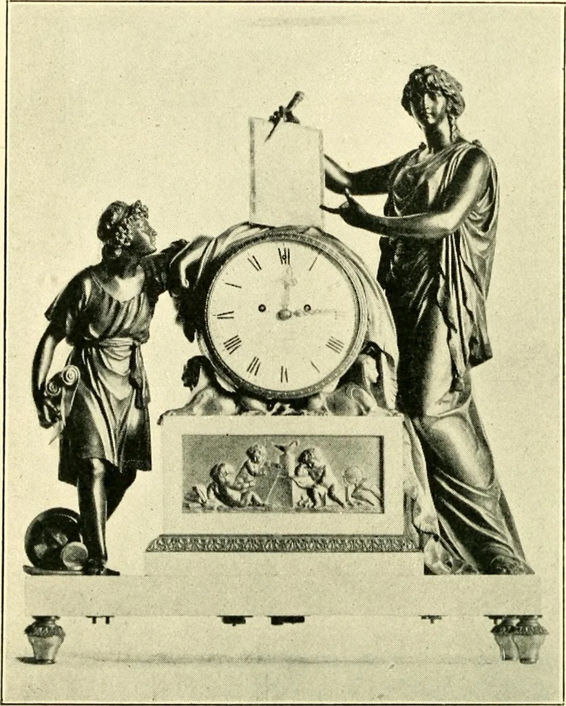 An illustration from Old clocks and watches & their makers, being an historical and descriptive account of the different styles of clocks and watches of the past, in England and abroad, to which is added a list of ten thousand makers, 1904, leaf 427