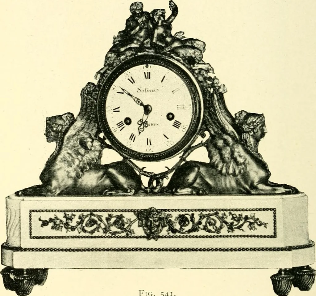 An illustration from Old clocks and watches & their makers, being an historical and descriptive account of the different styles of clocks and watches of the past, in England and abroad, to which is added a list of ten thousand makers, 1904, leaf 431