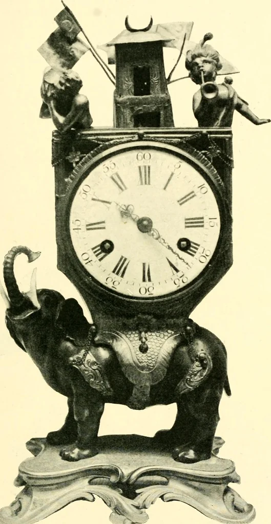 An illustration from Old clocks and watches & their makers, being an historical and descriptive account of the different styles of clocks and watches of the past, in England and abroad, to which is added a list of ten thousand makers, 1904, leaf 432