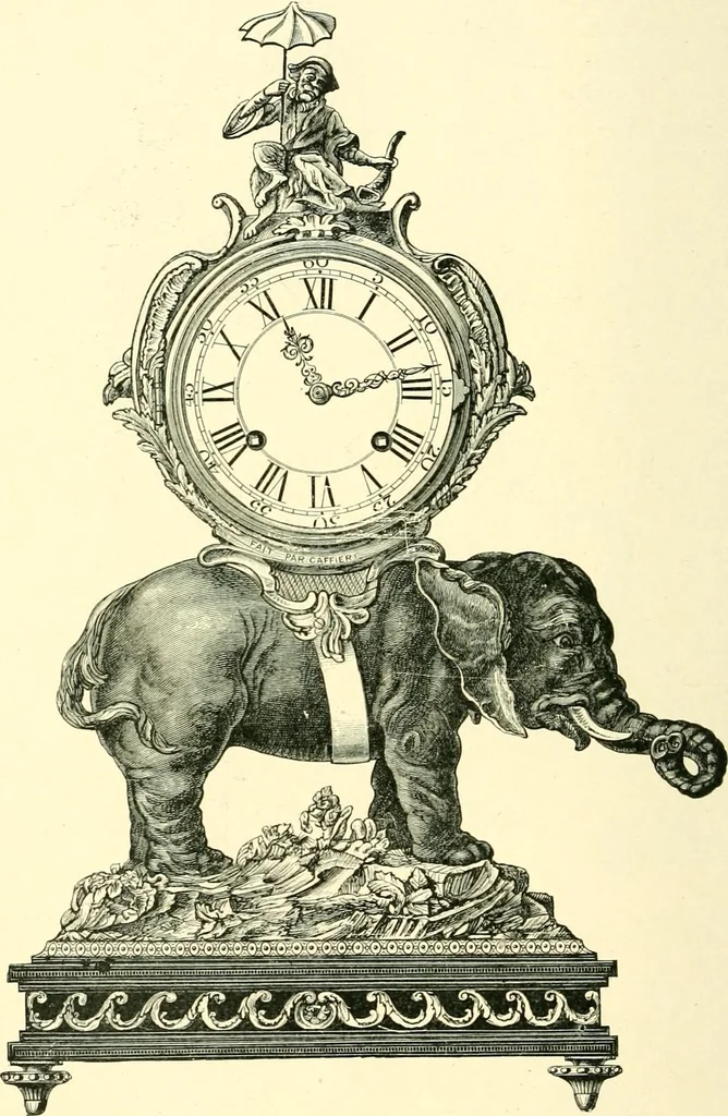 An illustration from Old clocks and watches & their makers, being an historical and descriptive account of the different styles of clocks and watches of the past, in England and abroad, to which is added a list of ten thousand makers, 1904, leaf 433
