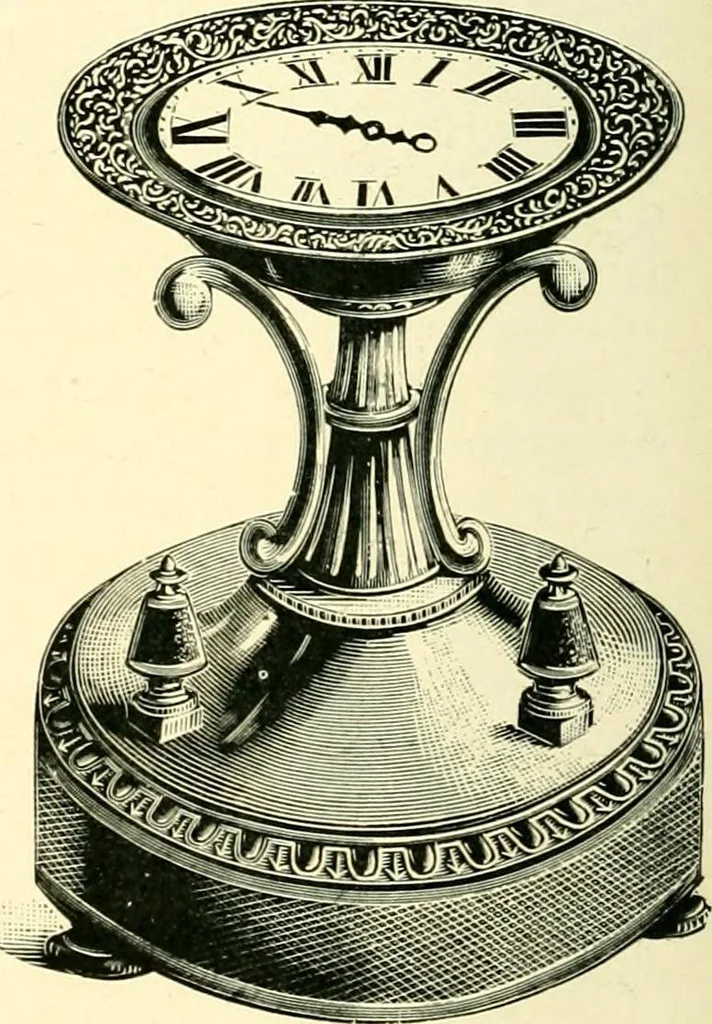 An illustration from Old clocks and watches & their makers, being an historical and descriptive account of the different styles of clocks and watches of the past, in England and abroad, to which is added a list of ten thousand makers, 1904, leaf 439