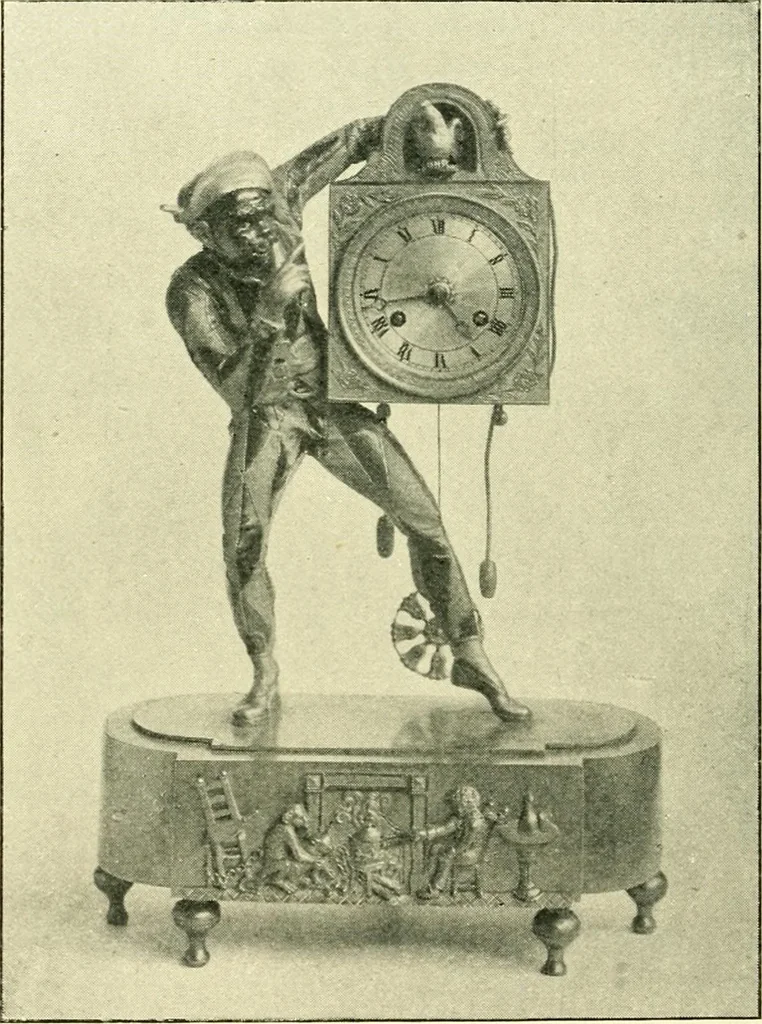 An illustration from Old clocks and watches & their makers, being an historical and descriptive account of the different styles of clocks and watches of the past, in England and abroad, to which is added a list of ten thousand makers, 1904, leaf 441