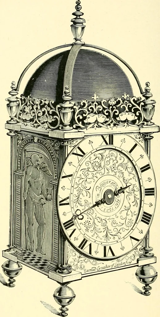 An illustration from Old clocks and watches & their makers, being an historical and descriptive account of the different styles of clocks and watches of the past, in England and abroad, to which is added a list of ten thousand makers, 1904, leaf 461