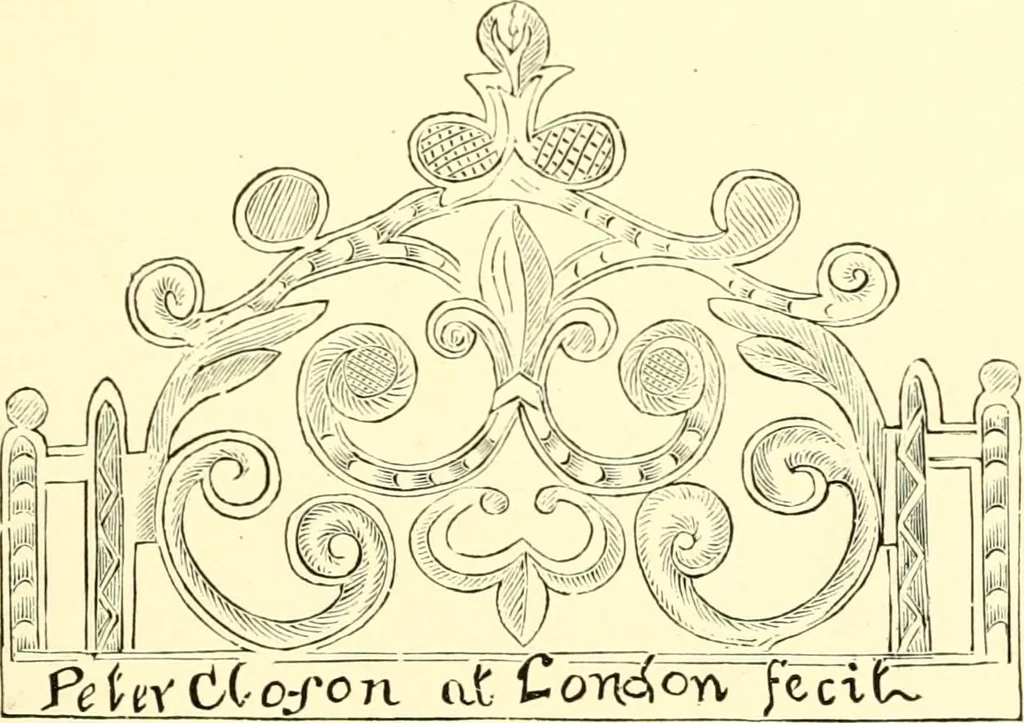 An illustration from Old clocks and watches & their makers, being an historical and descriptive account of the different styles of clocks and watches of the past, in England and abroad, to which is added a list of ten thousand makers, 1904, leaf 468