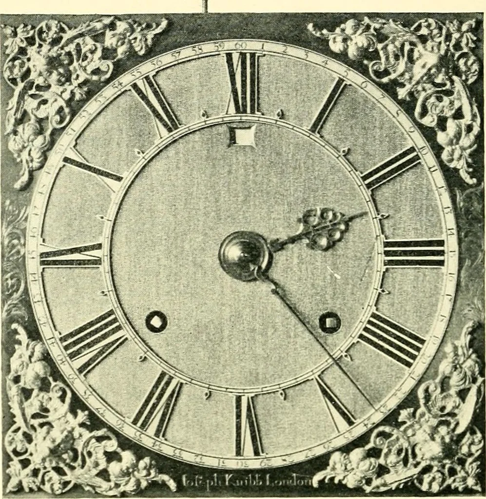 An illustration from Old clocks and watches & their makers, being an historical and descriptive account of the different styles of clocks and watches of the past, in England and abroad, to which is added a list of ten thousand makers, 1904, leaf 483