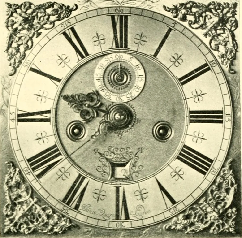 An illustration from Old clocks and watches & their makers, being an historical and descriptive account of the different styles of clocks and watches of the past, in England and abroad, to which is added a list of ten thousand makers, 1904, leaf 484