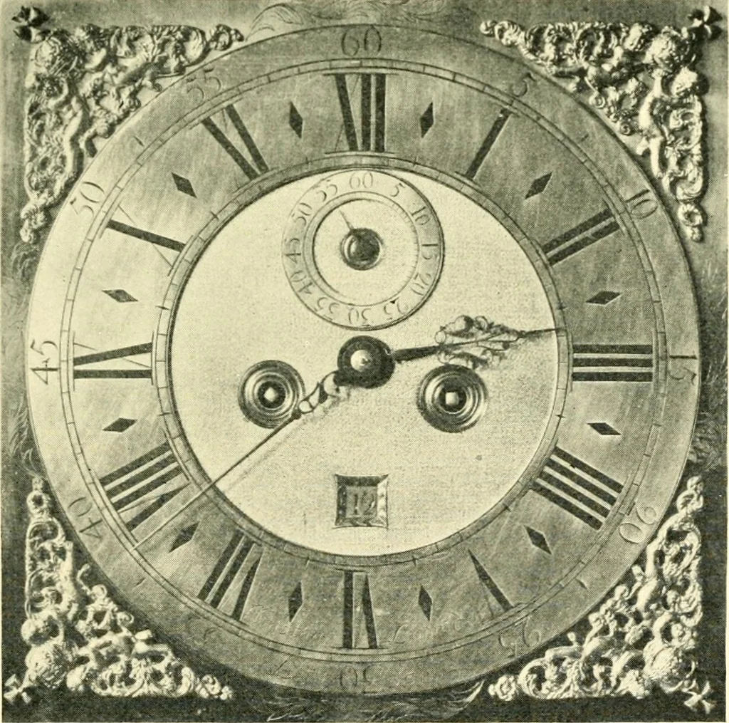An illustration from Old clocks and watches & their makers, being an historical and descriptive account of the different styles of clocks and watches of the past, in England and abroad, to which is added a list of ten thousand makers, 1904, leaf 484