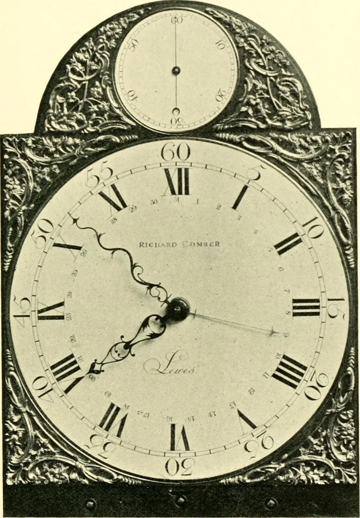 An illustration from Old clocks and watches & their makers, being an historical and descriptive account of the different styles of clocks and watches of the past, in England and abroad, to which is added a list of ten thousand makers, 1904, leaf 490