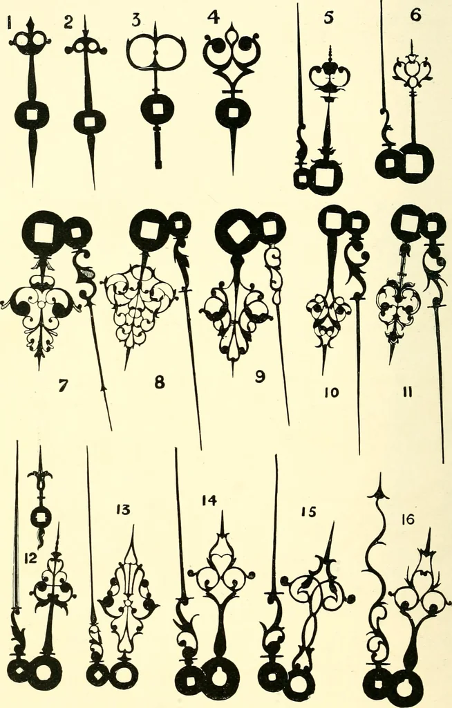 An illustration from Old clocks and watches & their makers, being an historical and descriptive account of the different styles of clocks and watches of the past, in England and abroad, to which is added a list of ten thousand makers, 1904, leaf 491