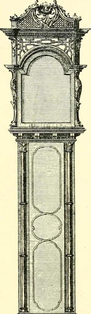 An illustration from Old clocks and watches & their makers, being an historical and descriptive account of the different styles of clocks and watches of the past, in England and abroad, to which is added a list of ten thousand makers, 1904, leaf 509