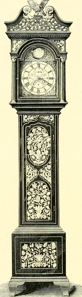 An illustration from Old clocks and watches & their makers, being an historical and descriptive account of the different styles of clocks and watches of the past, in England and abroad, to which is added a list of ten thousand makers, 1904, leaf 509