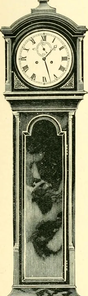 An illustration from Old clocks and watches & their makers, being an historical and descriptive account of the different styles of clocks and watches of the past, in England and abroad, to which is added a list of ten thousand makers, 1904, leaf 512