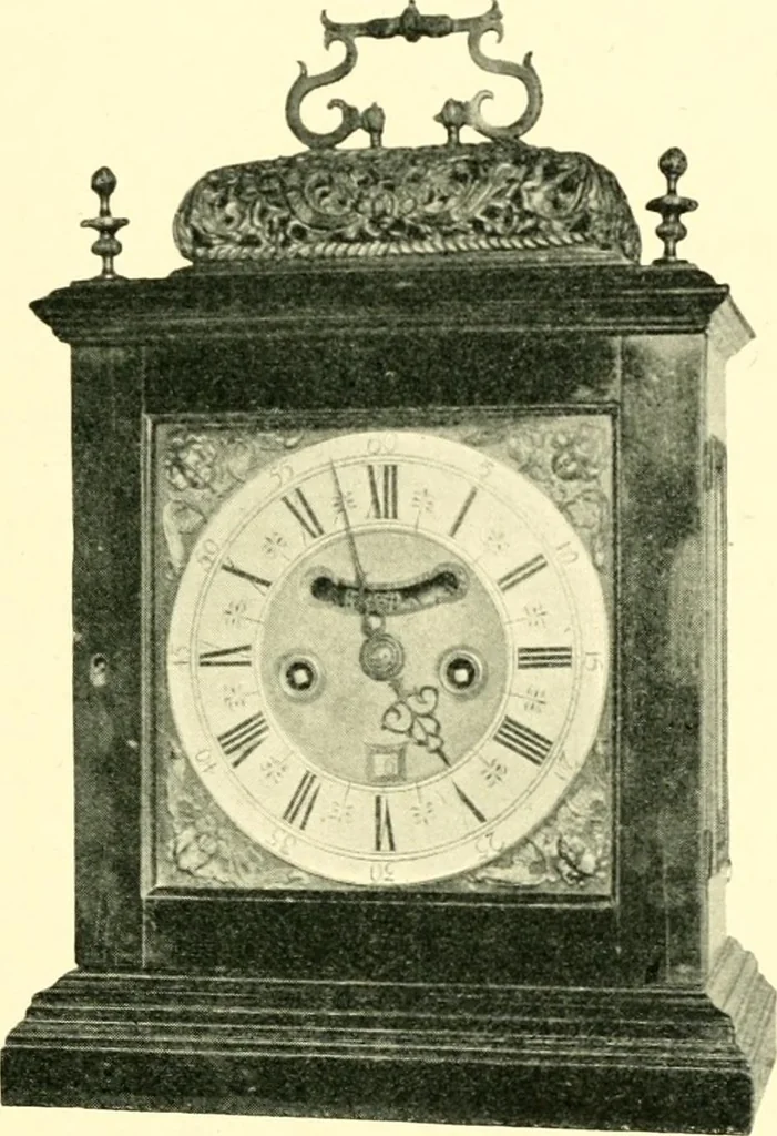An illustration from Old clocks and watches & their makers, being an historical and descriptive account of the different styles of clocks and watches of the past, in England and abroad, to which is added a list of ten thousand makers, 1904, leaf 514