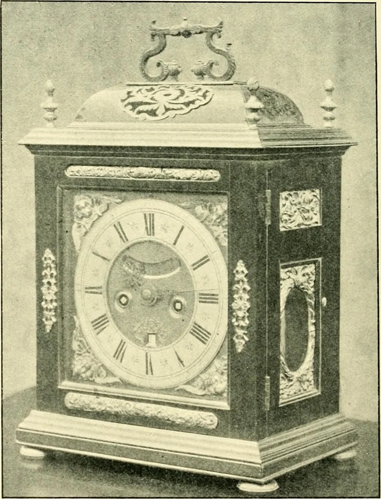 An illustration from Old clocks and watches & their makers, being an historical and descriptive account of the different styles of clocks and watches of the past, in England and abroad, to which is added a list of ten thousand makers, 1904, leaf 515