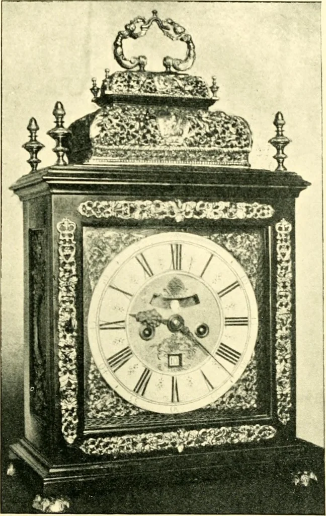 An illustration from Old clocks and watches & their makers, being an historical and descriptive account of the different styles of clocks and watches of the past, in England and abroad, to which is added a list of ten thousand makers, 1904, leaf 516