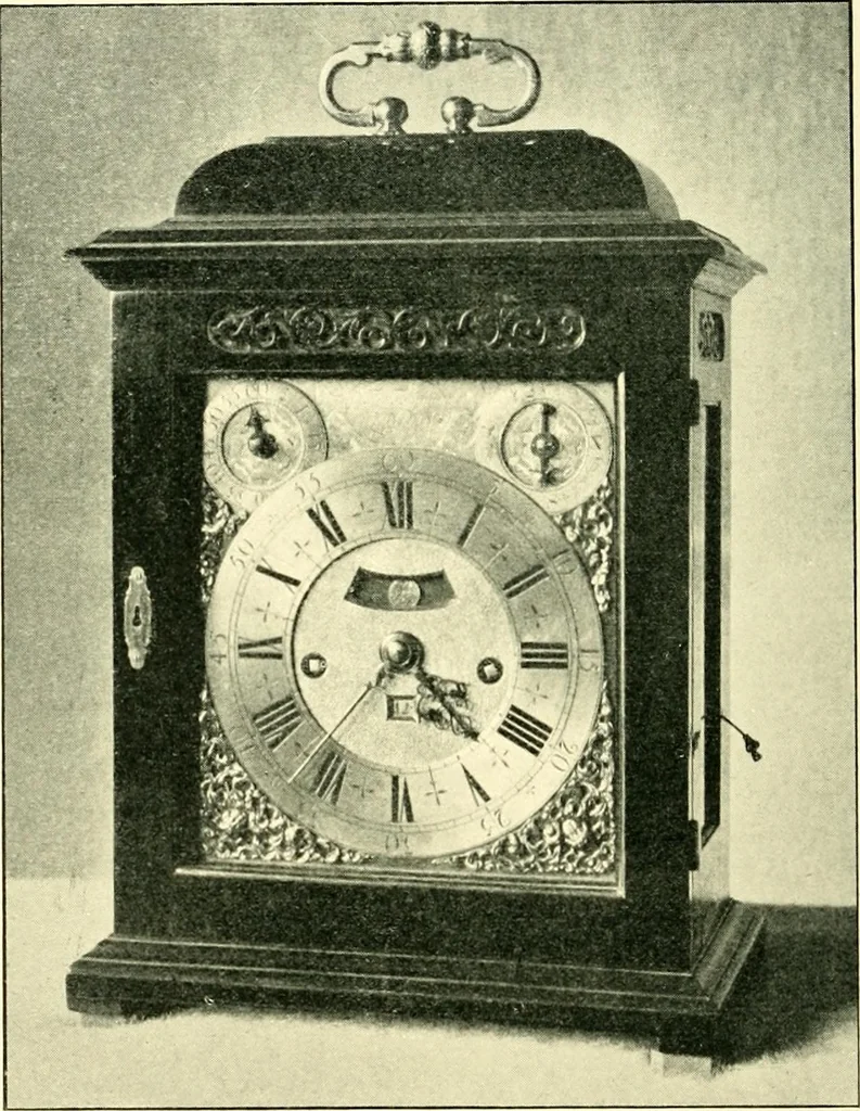 An illustration from Old clocks and watches & their makers, being an historical and descriptive account of the different styles of clocks and watches of the past, in England and abroad, to which is added a list of ten thousand makers, 1904, leaf 517