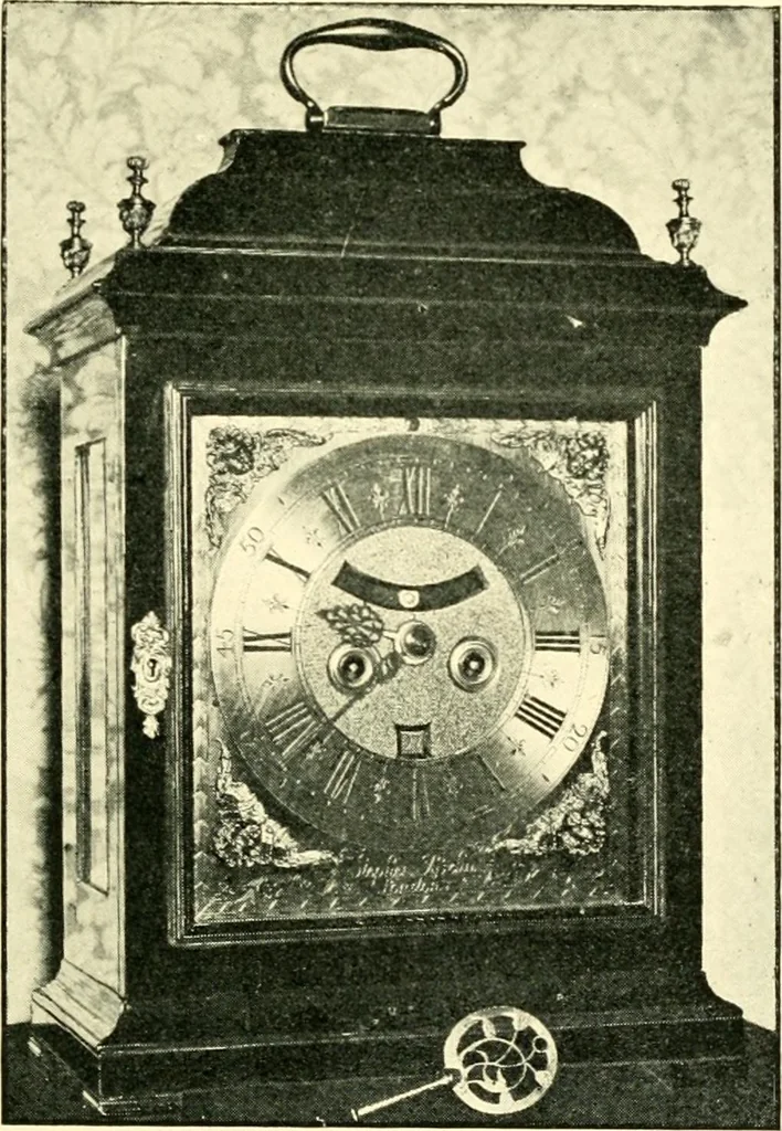 An illustration from Old clocks and watches & their makers, being an historical and descriptive account of the different styles of clocks and watches of the past, in England and abroad, to which is added a list of ten thousand makers, 1904, leaf 518
