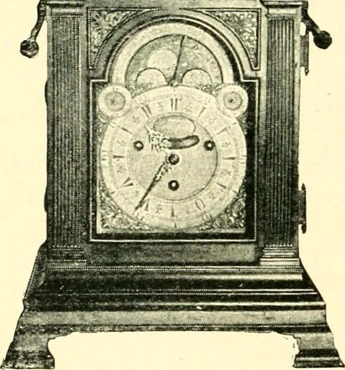 An illustration from Old clocks and watches & their makers, being an historical and descriptive account of the different styles of clocks and watches of the past, in England and abroad, to which is added a list of ten thousand makers, 1904, leaf 525